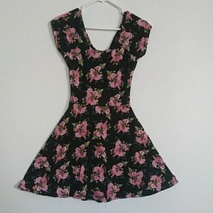 Ultra flirt medium floral dress cross back